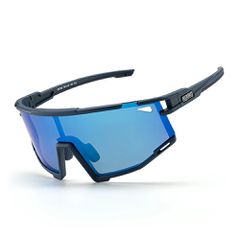 Rockbros SP258 ROAD TO SKY Cycling Glasses Polarized Blue Lenses - Navy Blue