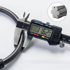 Rockbros 87639-4 bicycle lock with code and steel cable - black-thumb-2