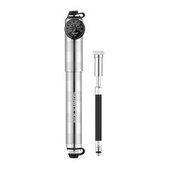 Rockbros HQ-67A-L03 Bicycle Pump with Pressure Gauge - Silver