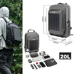 Rockbros H51 Cycling Backpack with Solar Panel - Black-thumb-2