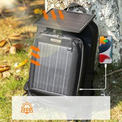 Rockbros H51 Cycling Backpack with Solar Panel - Black-thumb-3