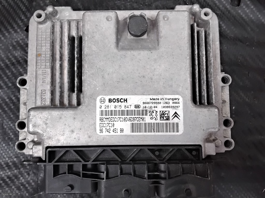 CITROEN C3 1.6 HDI ΕΓΚΕΦΑΛΟΣ BOSCH 0 261 015 847,9674245180,EDC17C10