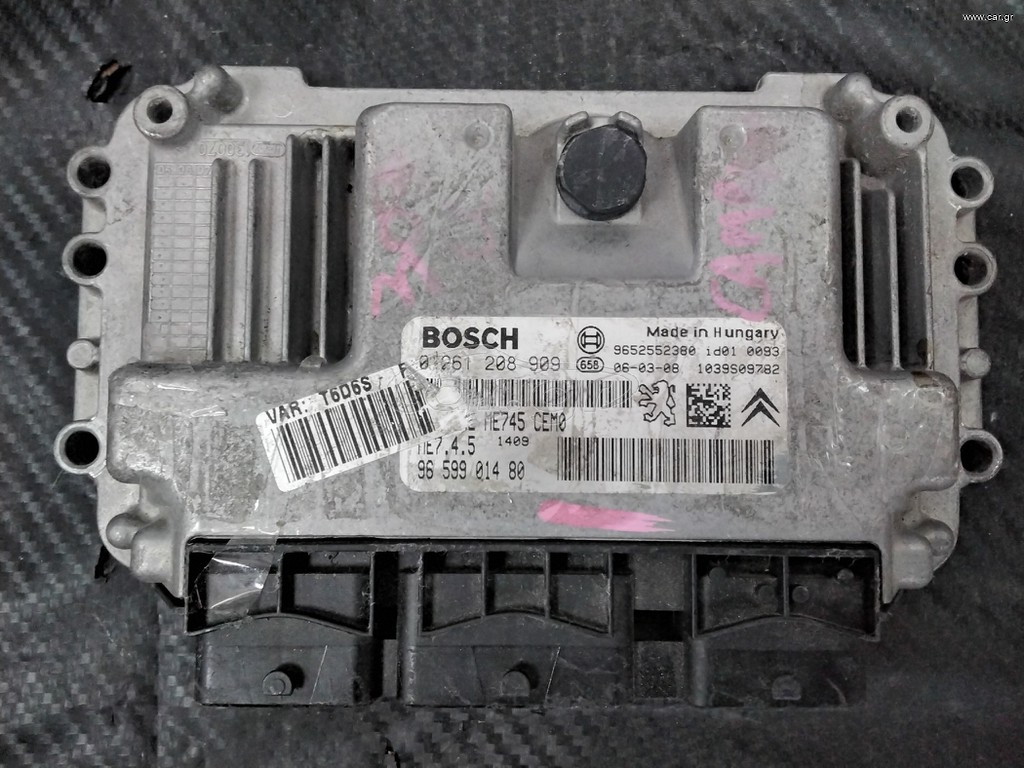 PEUGEOT 307 CC ΕΓΚΕΦΑΛΟΣ BOSCH 0 261 208 909,9659901480,ME7.4.5