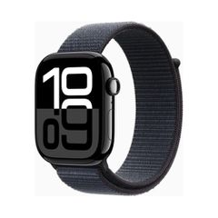 Apple Watch (Series 10 2024) Gps +Cellular 46mm Jet Black Aluminium Case με Sport Loop Black EU