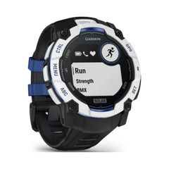 Garmin Watch Instinct® 3 Solar GPS 50mm Whitestone με Black/Bolt Blue Band EU