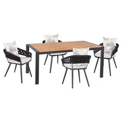 ΣΕΤ ΤΡΑΠΕΖΑΡΙΑΣ ΕΞ.ΧΩΡΟΥ 5ΤΜΧ CAMDEN HM11000.01 ΑΝΘΡΑΚΙ ΑΛΟΥΜΙΝΙΟ--ΕΚΡΟΥ ΜΑΞΙΜΑΡΙΑ