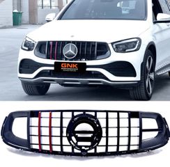 ΜΑΣΚΑ ΕΜΠΡΟΣ Front Grille Carbon Design /Red Mercedes GLC (X253, C253) (2019-2022) AMG GT Panamericana