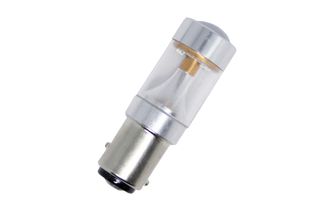 Led λάμπα τύπου BA15W με 6 SMD led 2323 και ανακλαστήρα - διπλού φωτισμού λευκή - 1τμχ.