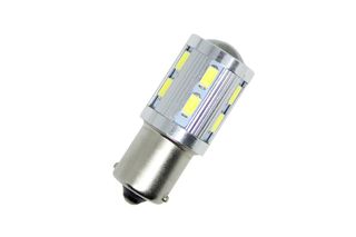 Led λάμπα BA15S με 16 ultra bright led και προτζέκτορα μονού φωτισμού λευκή - 1τμχ.