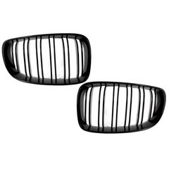 Central Kagkéla Kidney Kagkéla katállhla gia BMW Seirá 1 E81 E82 E87 E88 M1 M (2007-2011) LCI Diplí ríga M Design Piáno Mavro