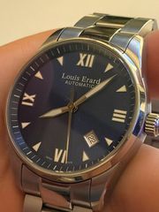 Louis Erard Heritage Automatic ρολόι σαν καινούργιο, Swiss made, μπλε καντράν