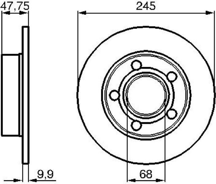 Bosch Δισκόπλακα - 0 986 479 B56