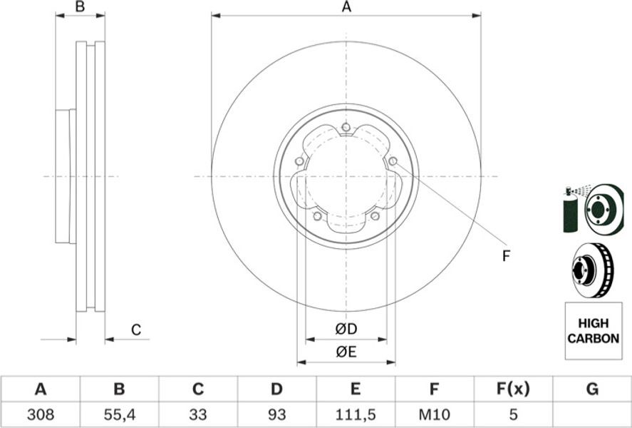 Bosch Δισκόπλακα - 0 986 479 F46