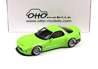 Μινιατούρα Otto 1:18 Mazda RX-7 FD3S Rocket Bunny Aero V1 pearl green 2015