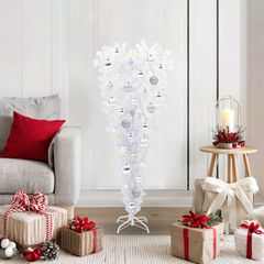 Τεχνητό Χριστουγεννιάτικο Δέντρο Λευκό 120 cm PVC και Ατσάλι 3426693