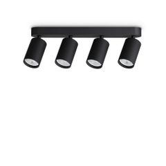 Φωτιστικό Οροφής DYNAMITE PL4 LINEAR ROUND Μαύρο Ideal Lux 371344