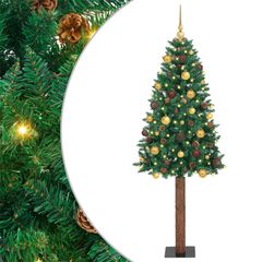 Λεπτό Χριστουγεννιάτικο Δέντρο με 300 LED Πράσινο 180 cm 3394861