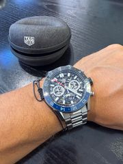 TAG Heuer Carrera Chronograph Twin-Time Automatic, 45 mm, Steel & ceramic