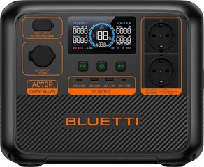 BLUETTI Premium AC70P Portable Power Station, 1000W AC Outlet 864Wh