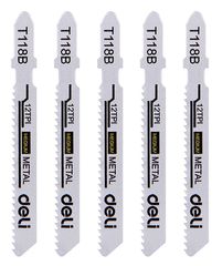 DELI σετ λάμες σέγας DH-QJT012-E4 για μέταλλο, T118B, 5τμχ