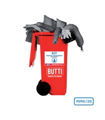 Butti 909KL120 Τροχήλατο Κιτ Άμεσης Επέμβασης για Διαρροές Υγρών – Απορροφητικότητα 124 lt