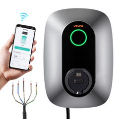 Σταθμός φόρτισης ηλεκτρικού οχήματος VEVOR 11kW 400VAC τριφασικός φορτιστής EV, για όλα τα ηλεκτρικά και PHEV οχήματα, οικιακός επιτοίχιος φορτιστής αυτοκινήτου τύπου 2, ρεύμα 16A, με τηλεχειριστήριο