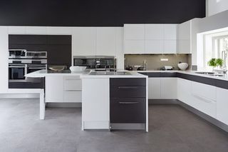 Intrahome Toscana Prime 2 χρώμα Λευκό Ματ Πάνω & Ανθρακί Κάτω έπιπλα κουζίνας 10 Μέτρα συνολικα τρέχον μέτρα Intrahome-65652012