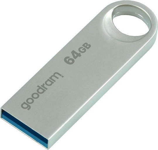 GoodRAM Uno3 64GB USB 2.0 Stick Ασημί