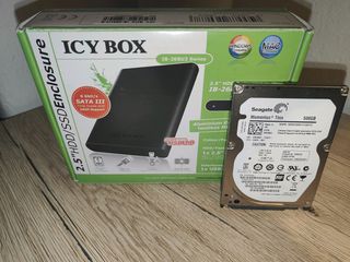 Hdd 2.5 500GB+Θήκη Icybox