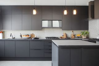 Intrahome Mykonos Prime 1 χρώμα Λακέ Ανθρακί έπιπλα κουζίνας 10 Μέτρα συνολικα τρέχον μέτρα Intrahome-65652752