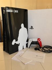 Sony PlayStation 5 (PS5) Digital Edition Fat - Custom Rainbow Six Siege & God of War DualSense