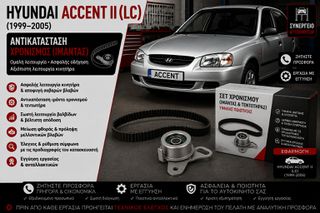 HYUNDAI ACCENT II (LC) (1999–2005) - Αντικατάσταση Σετ Ιμάντα Χρονισμού