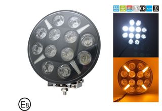 LED Προβολέας 10-30 Volt Υψηλής Ισχύος 120W Πορτοκαλί / Λευκό ø218mm IP68 SLIM