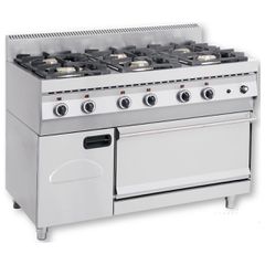 Κουζίνα Αερίου Με 6 Εστίες & Φούρνο Αερίου 119x70x86Cm NORTH - Καινούργια.