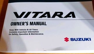 Εγχειρίδιο λειτουργίας Suzuki Vitara μεταχειρισμένο, αγγλικό
