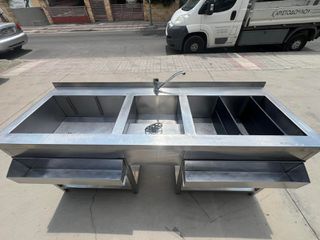 Τραπέζι Bar Station Με 1 Γούρνα (Α4528)