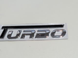 1 x Turbo 3D Metal Zinc Alloy Car Fender Emblem Rear Trunk Badge Sticker Decal