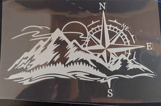 AUTO Decals --- Adventure and Mountaind Compass SET 2 and 2