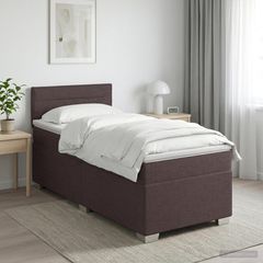 Κρεβάτι box spring με στρώμα Σκούρο Καφέ 80 x 200 cm Ύφασμα 3450344