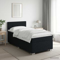 Κρεβάτι box spring με στρώμα Μαύρο 80 x 200 cm Ύφασμα 3450350