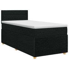 Κρεβάτι box spring με στρώμα Μαύρο 90 x 200 cm Ύφασμα 3451372
