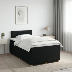 Κρεβάτι box spring με στρώμα Μαύρο 120 x 200 cm Ύφασμα 3451442