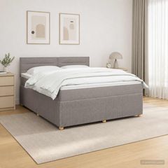 Κρεβάτι box spring με στρώμα Taupe 140 x 190 cm Ύφασμα 3451458