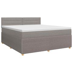 Κρεβάτι box spring με στρώμα Taupe 140 x 190 cm Ύφασμα 3451458