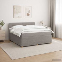 Κρεβάτι box spring με στρώμα Taupe 140 x 190 cm Ύφασμα 3451465