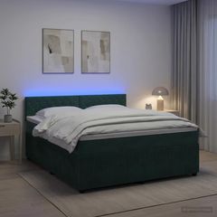 Κρεβάτι box spring με στρώμα Σκούρο Πράσινο 140 x 190 cm 3453134