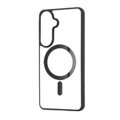 Θήκη Κινητού - Phone Case για Samsung Galaxy S25 6.2" Διάφανη με Μαύρο Πλαίσιο & Μαύρο MagSafe/Magnetic Υβριδική 1.2mm TPU/PC Shockproof Anti-Scratch Αντιολισθητική Ανθεκτική με Προστασία Κάμερας ( Κω