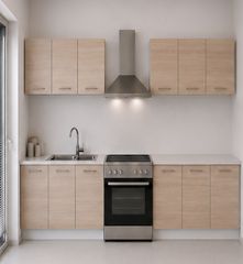 Intrahome Ευθεία Κουζίνα 19 Πλάτος 380 κουτία 48cm / 50cm / 38cm / 98cm / 47cm / 38cm / 47cm Κρεμαστά – Βάσεις μαζί με πάγκο μελαμίνης 3,2cm Intrahome-sono82358619