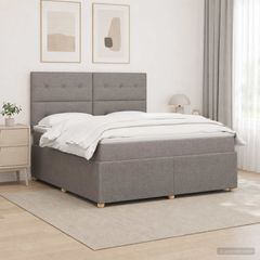 Κρεβάτι με κουτί ελατηρίου LED και στρώμα Taupe 180 x 200 cm 3455920