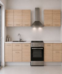 Intrahome Ευθεία Κουζίνα 70 Πλάτος 190 κουτία 44cm / 36cm / 47cm / 60cm Κρεμαστά – Βάσεις μαζί με πάγκο μελαμίνης 3,2cm Intrahome-sono82363743